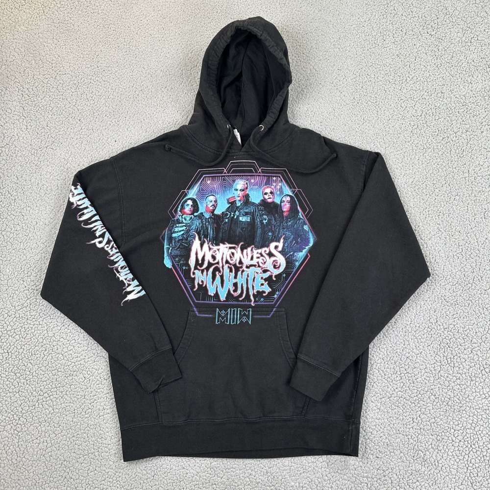 Motionless in White MIW Trinity of Terror Tour 2022 Hoodie Men XL Black Graphic